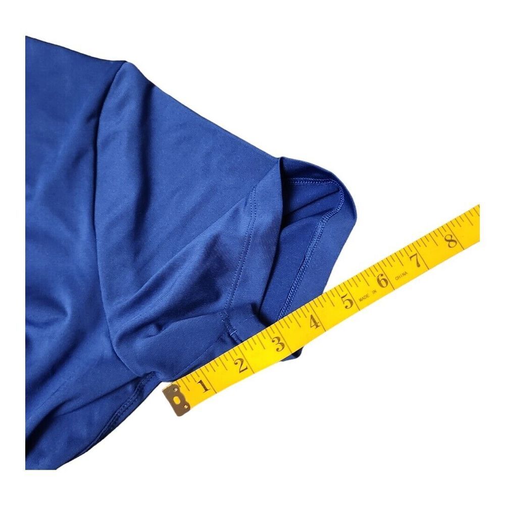 NWOT Kansas Jayhawks Tee Woman Medium Adidas College Performance Training Blue - Picture 9 of 10